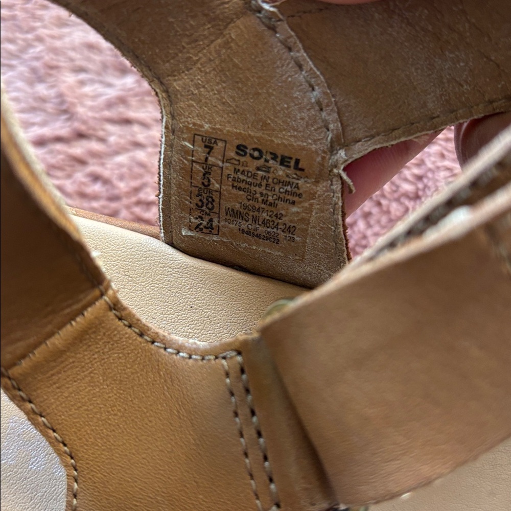 Sorel Tan Espadrille Platform Sandals - Picture 6 of 12